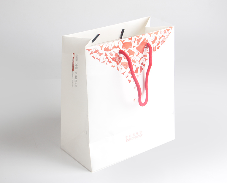 純潔、簡約圣誕手提袋